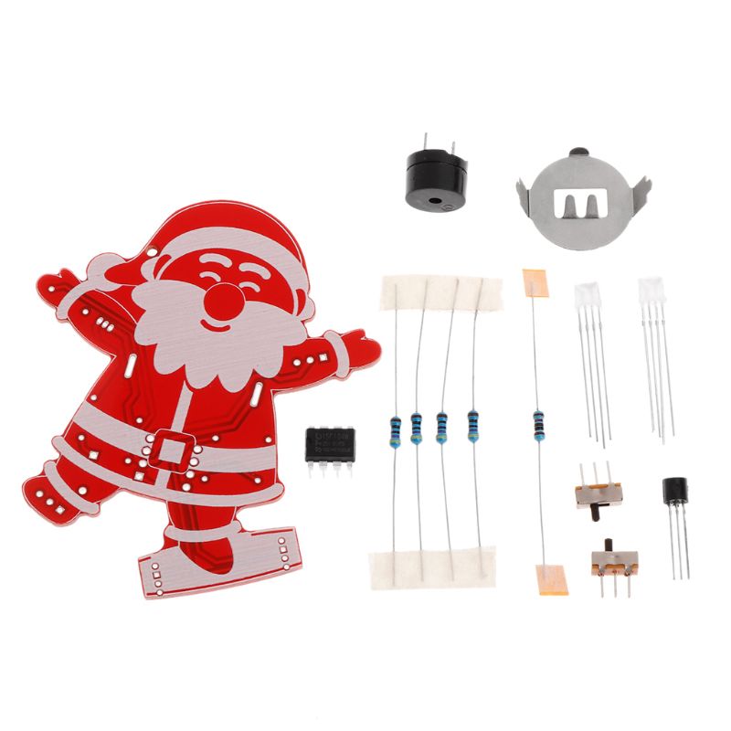 Bausatz Santa Claus LED-Anhänger mit blinkenden Weihnachtsmann-Motiv