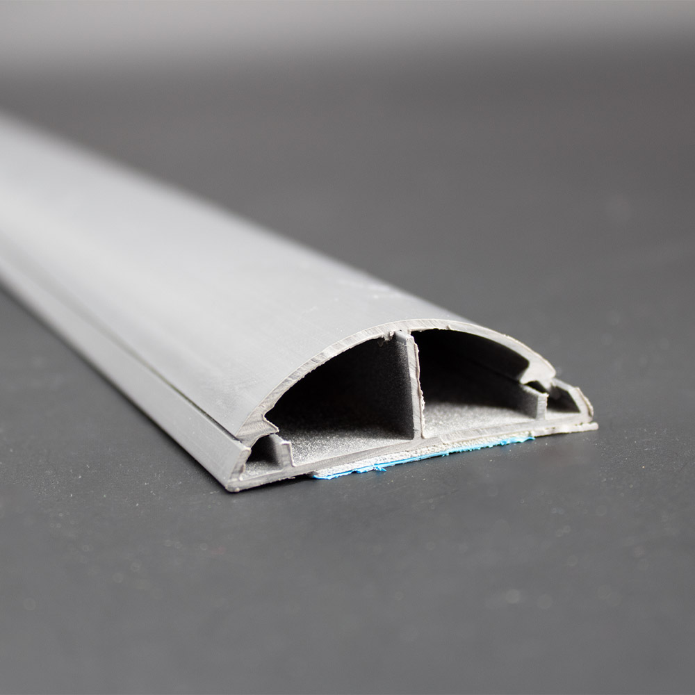 20x 1m Bodenkanal 15x50mm grau Selbstklebend