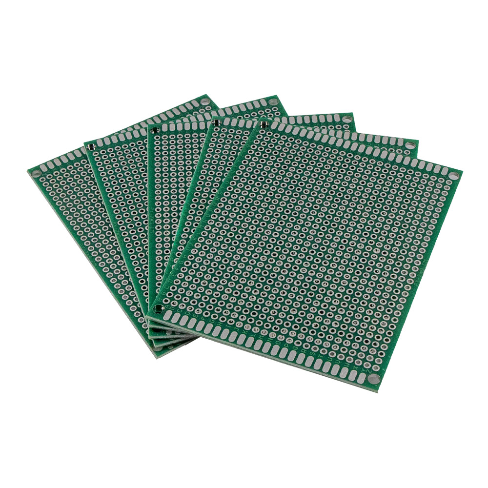 5x Doppelseitige Lochrasterplatine 9 x 7 cm