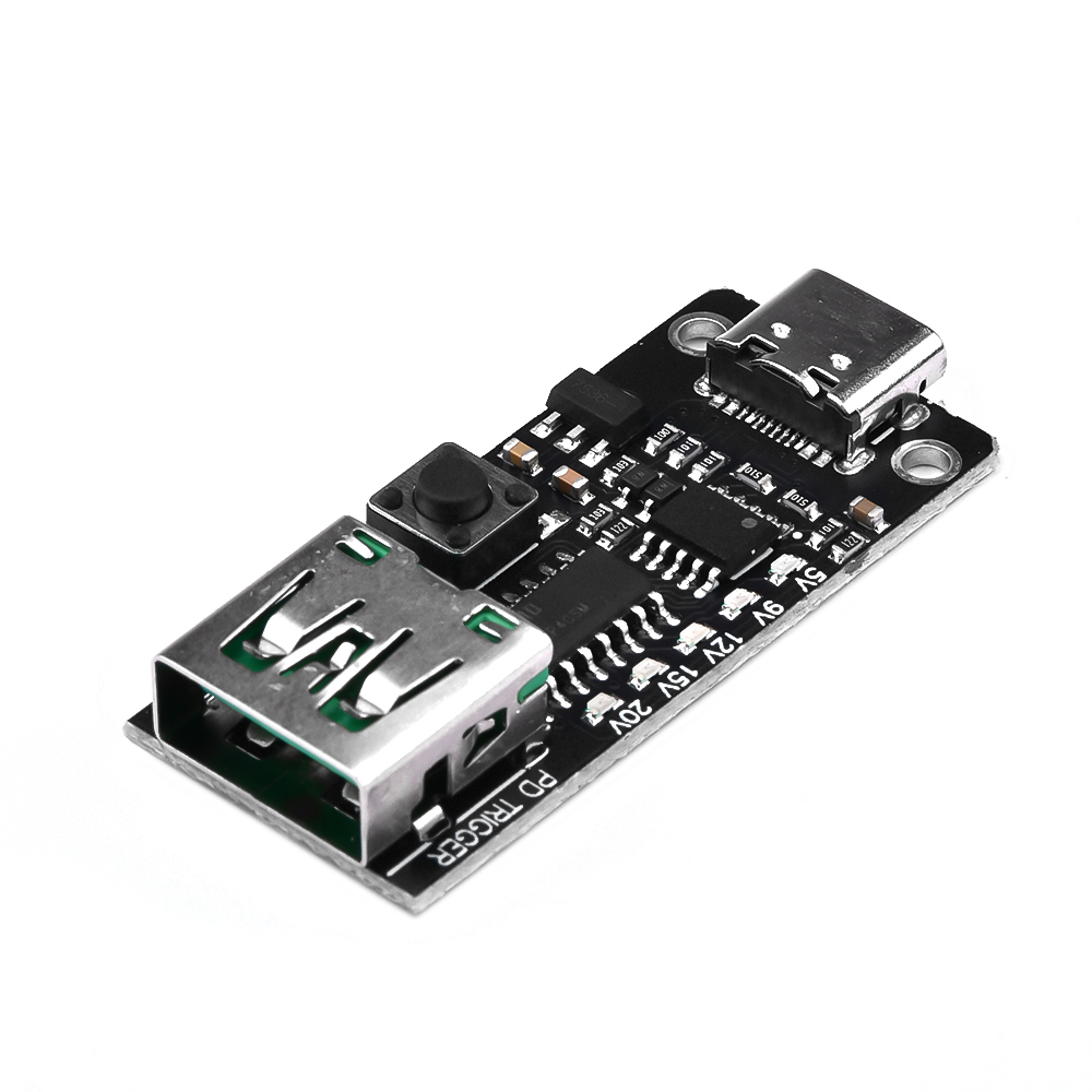 USB-C PD Trigger Board 100W – 5A Spannungsauswahl 5V/9V/12V/15V/20V mit USB-A