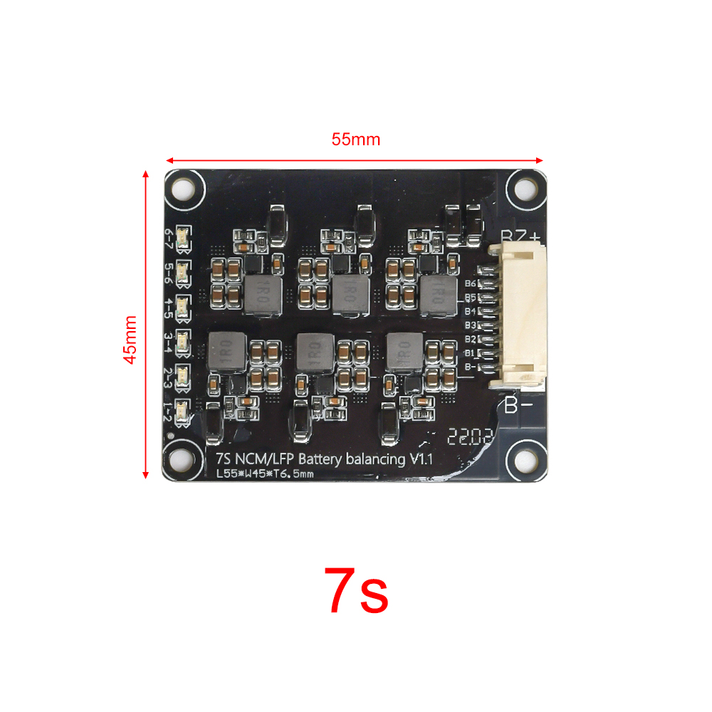 Aktiver Equalizer-Balancer 7S für 18650 Lithiumbatterien 1.2A