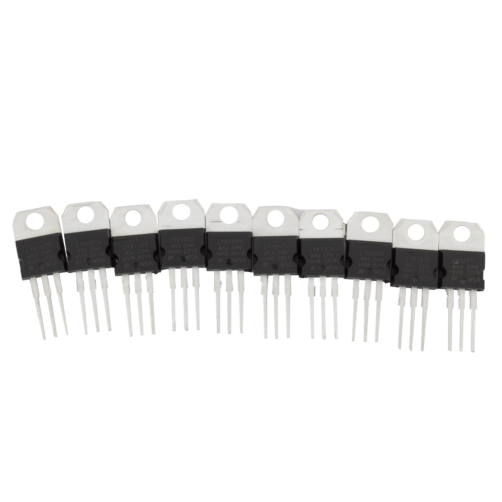 Spannungsregler Sortiment 50 Stück á 10 Modelle L7805/7806/7812/7824/LM317