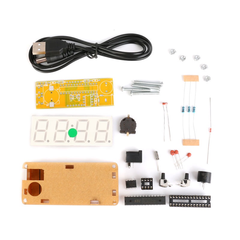 Bausatz Elektronische Uhr mit 4 Bit Display Grün
