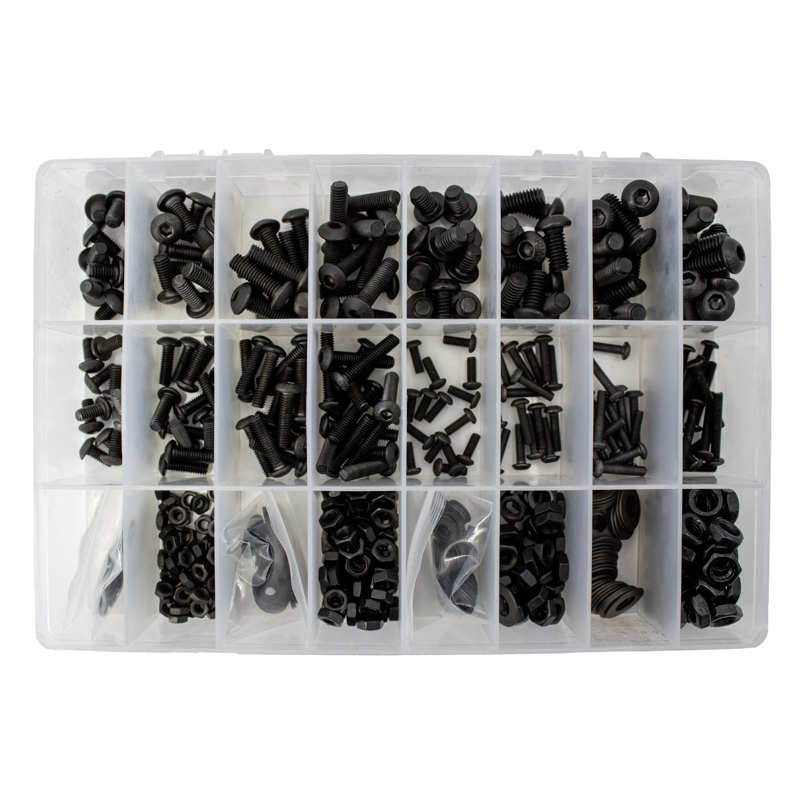 Sortiment Carbonstahl Hexagon-Steckschrauben-Set 600 Teile