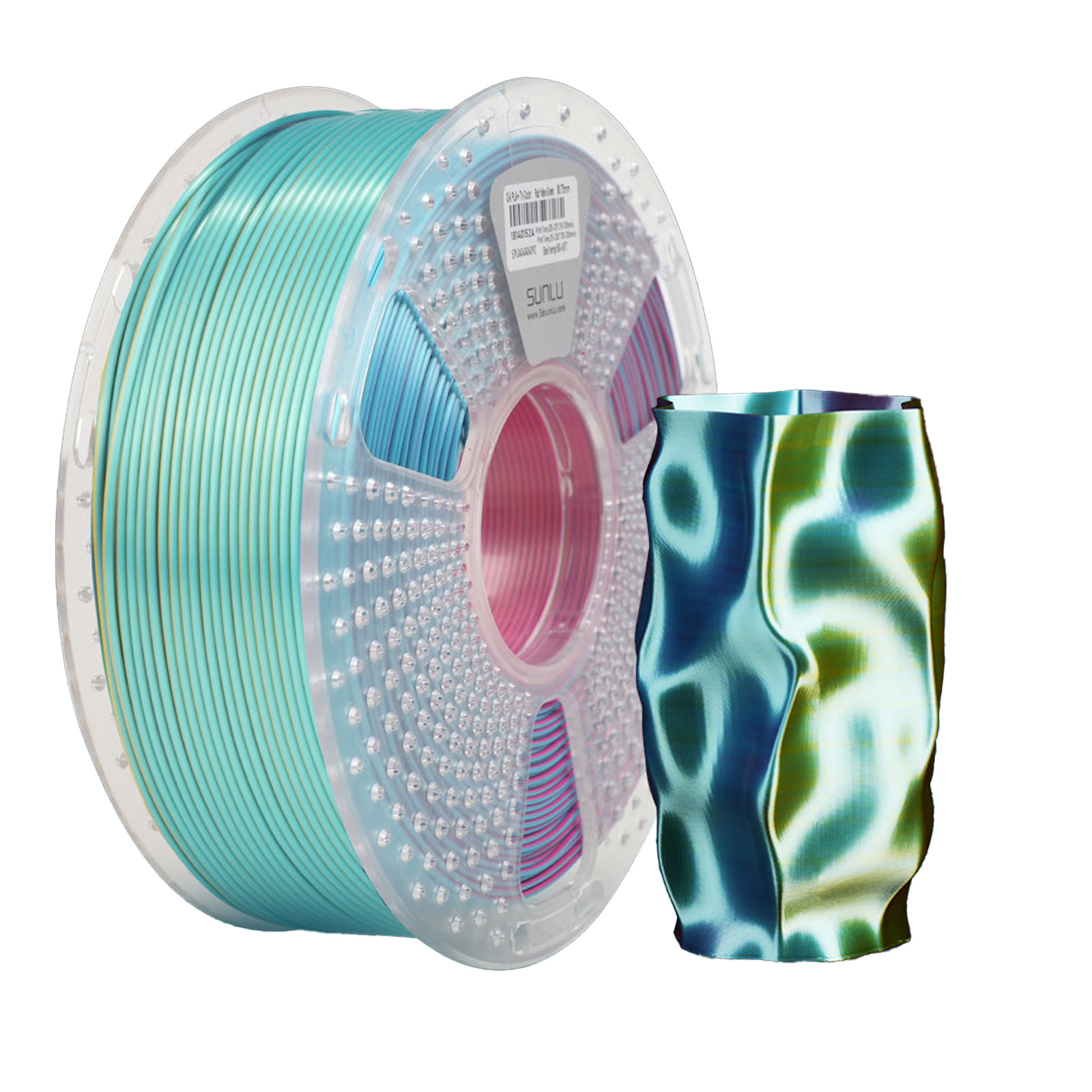 yourDroid Tri-Color Biosilk PLA+ Filament Rot/Gelb/Grün 1.75mm 1kg
