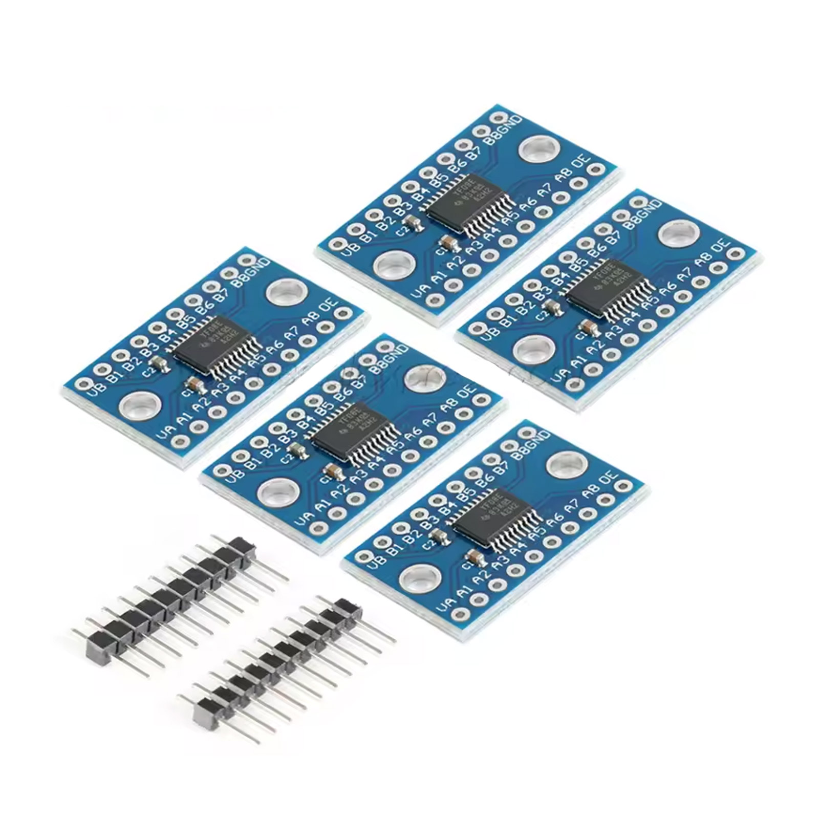 5x TXS0108E 8-Kanal Logic Level Konverter Modul 3,3V 5V bidirektional