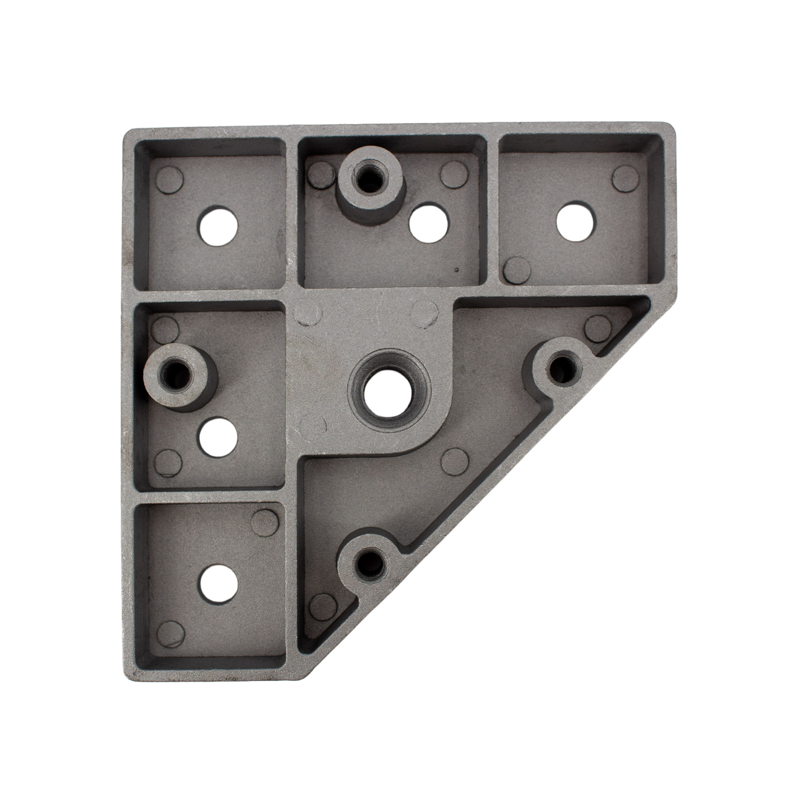 Stellfuß-Basis 4040 mit M12-Gewinde für Aluminiumprofile 58 x 58mm  Lochabstand