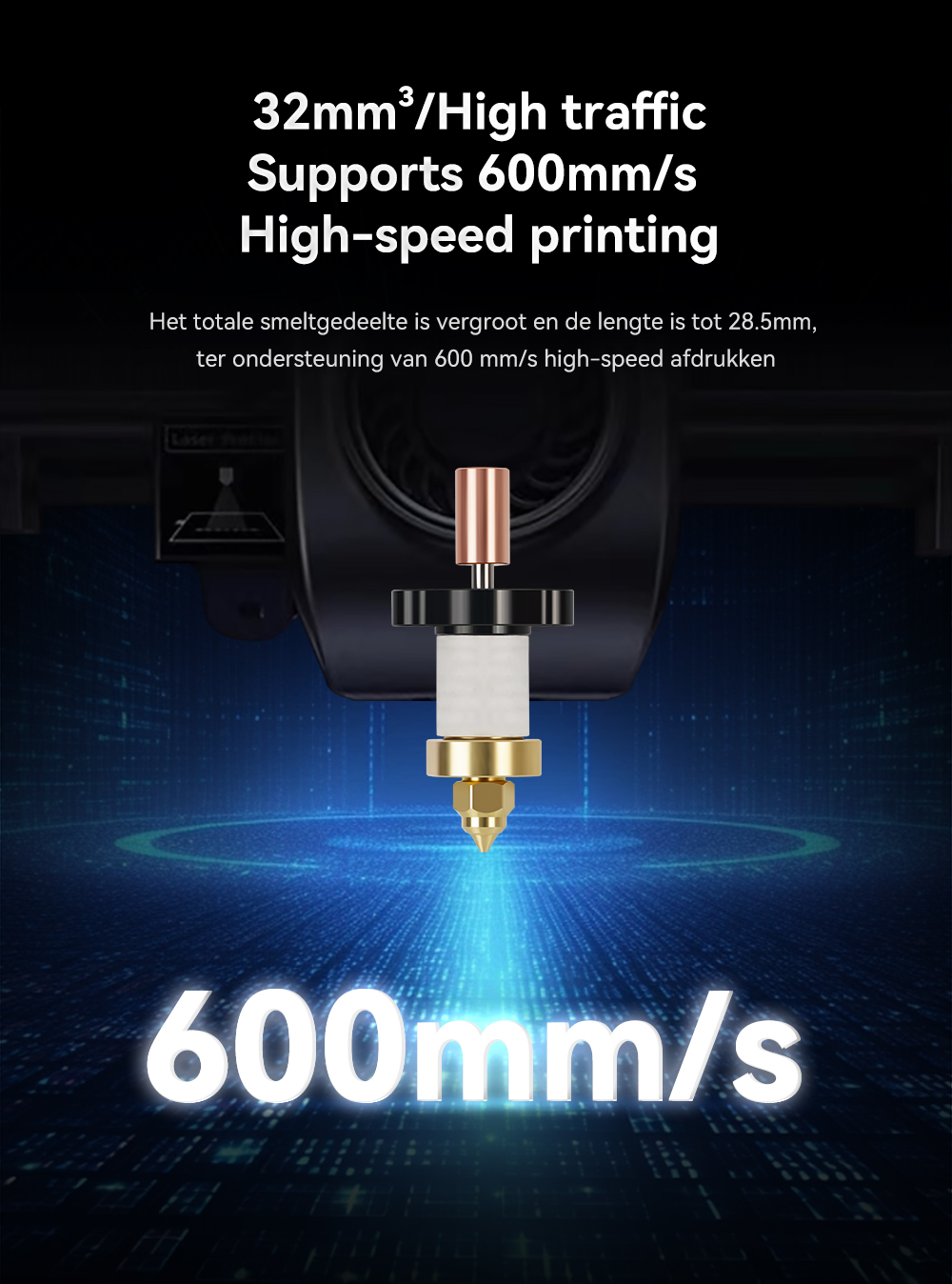 Upgrade Hotend 0.4mm gehärtete Düse für Creality K1 / K1 Max