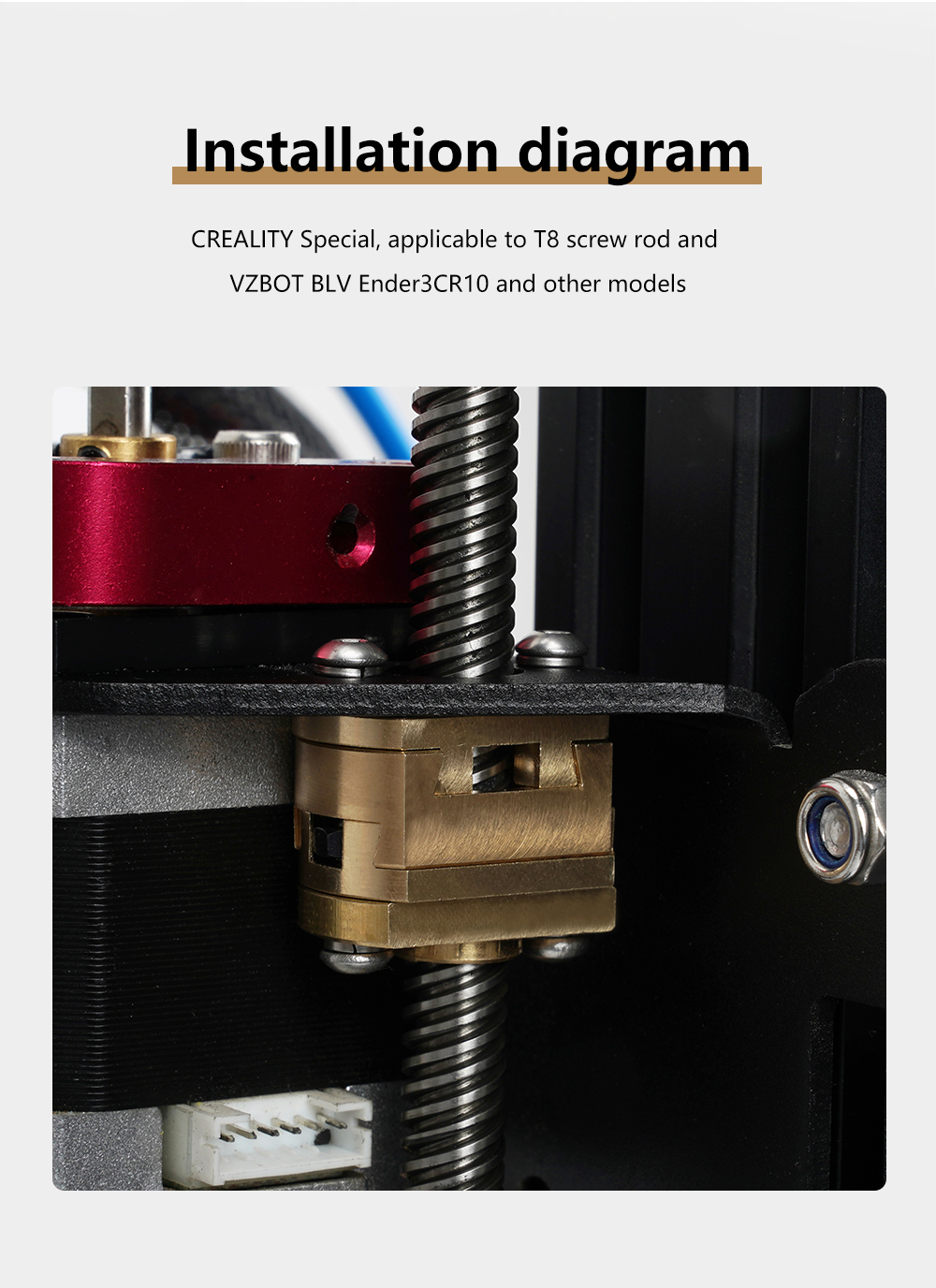 Oldham Coupler für Creality 3D-Drucker Ender-3 V2 CR-10 Upgrade