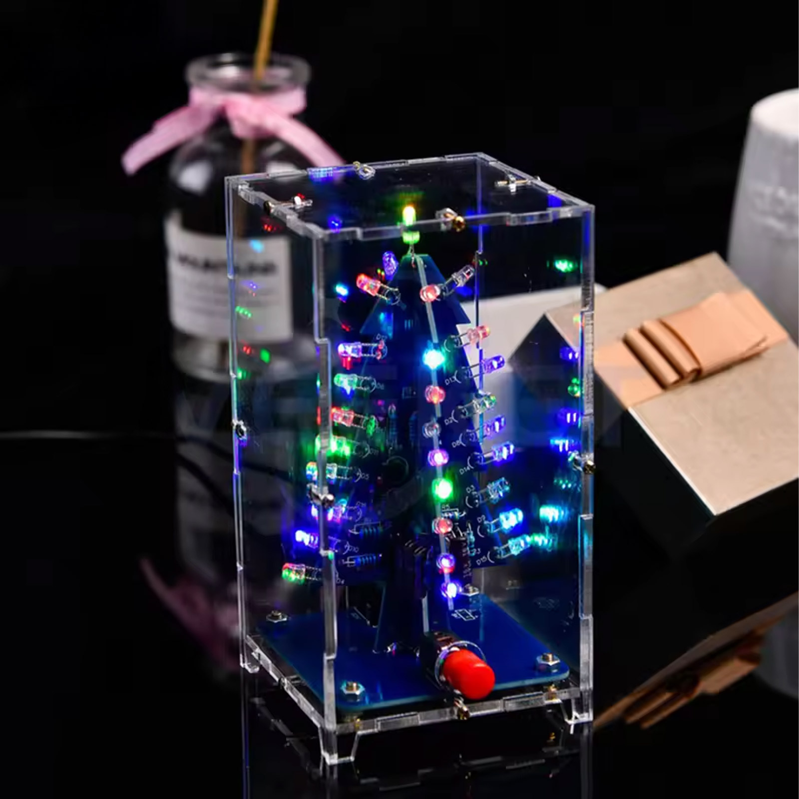 Bausatz LED-Weihnachtsbaum RGB mit Gehäuse