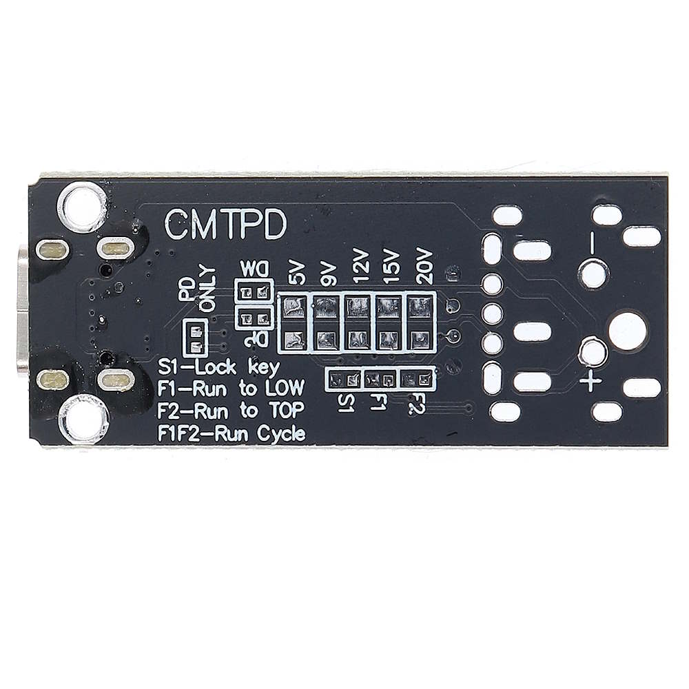 USB-C PD Trigger Board 100W – 5A Spannungsauswahl 5V/9V/12V/15V/20V Lötpads