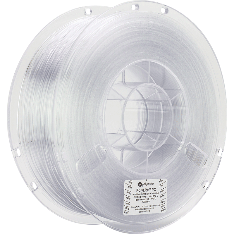 Polymaker PolyLite PC Filament Transparent 1.75mm 1kg