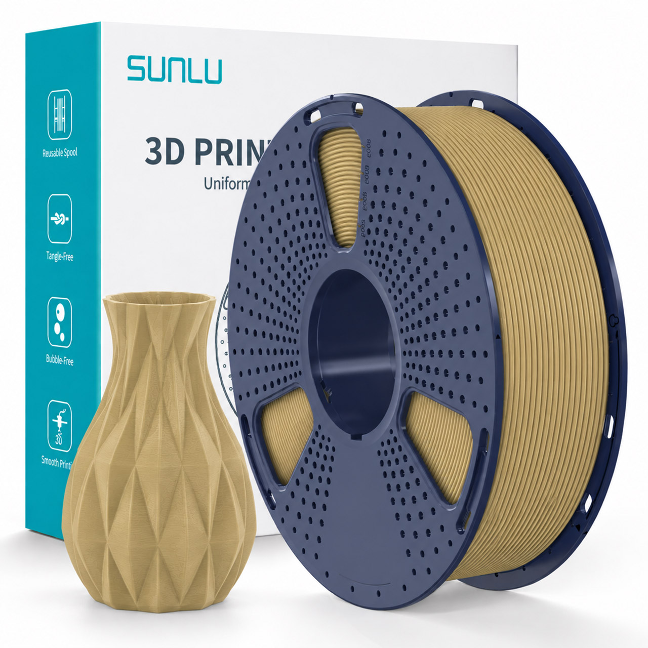 Sunlu PLA+ Filament Gold 1.75mm 1kg