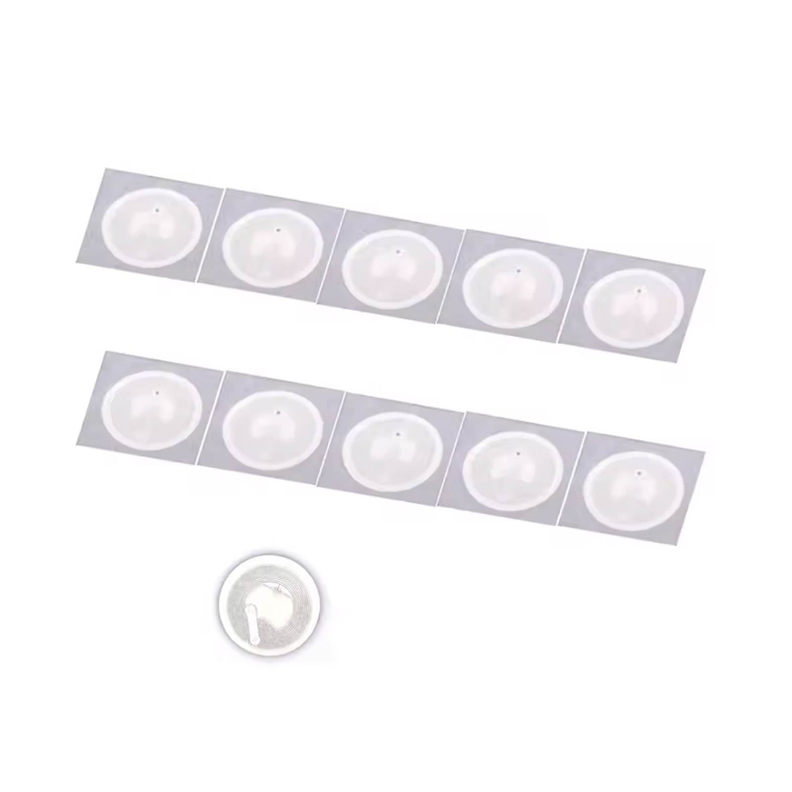 10 Stück NFC Tags Sticker 13.56MHz Ntag213 rund 25mm ISO14443A NTAG 213