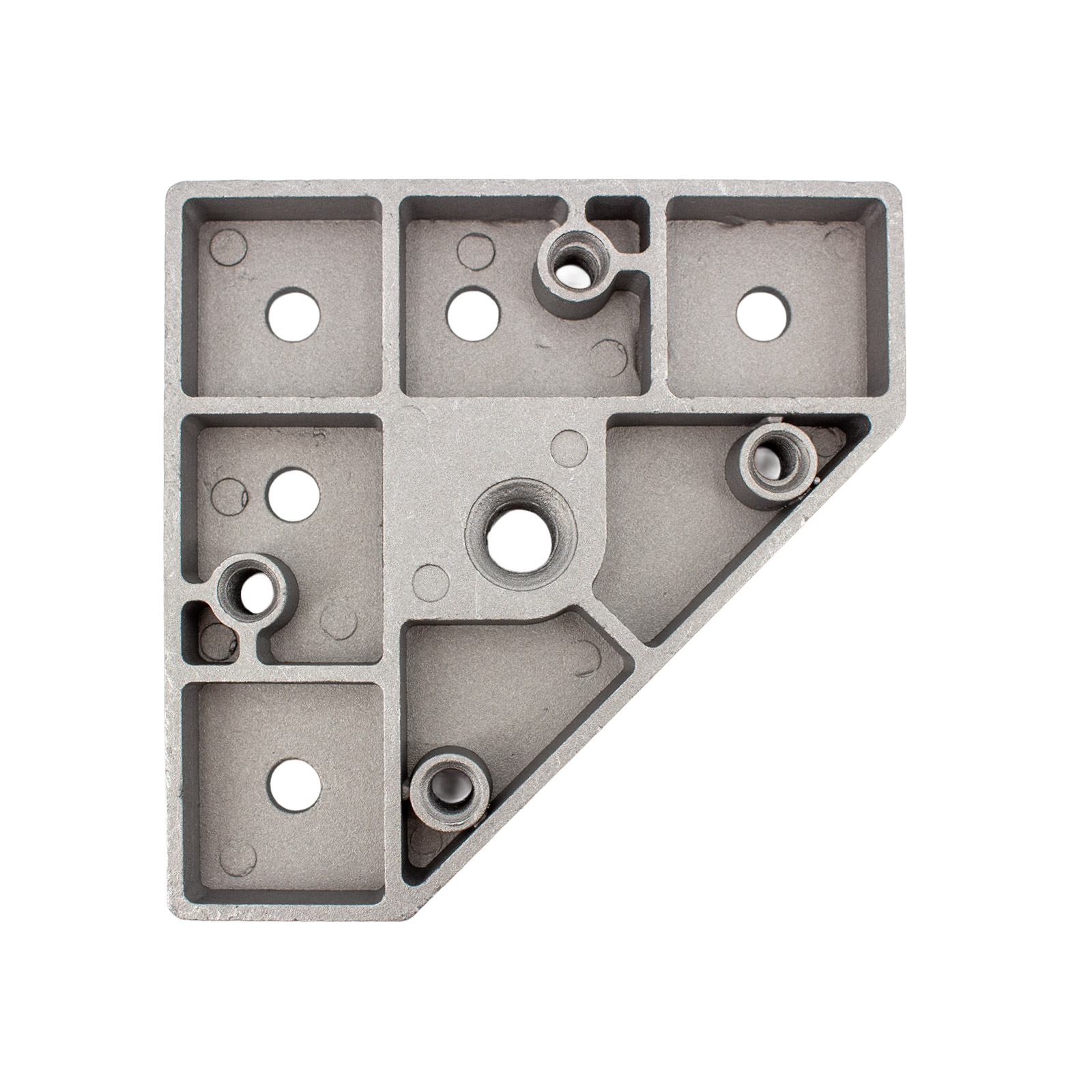 Stellfuß-Basis 4040 mit M12-Gewinde für Aluminiumprofile 45 x 74mm Lochabstand