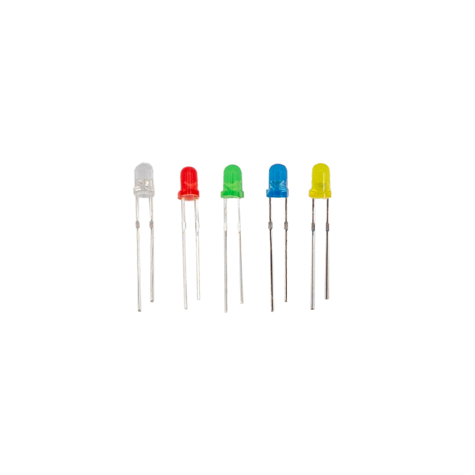 100 x Leuchtdiode LED 3mm - weiss, rot, gelb, blau, grün