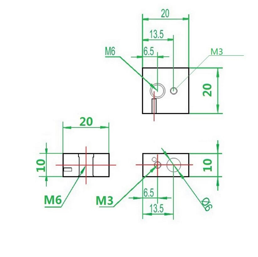 MK7/MK8 Heizblock für Makerbot 3D-Drucker