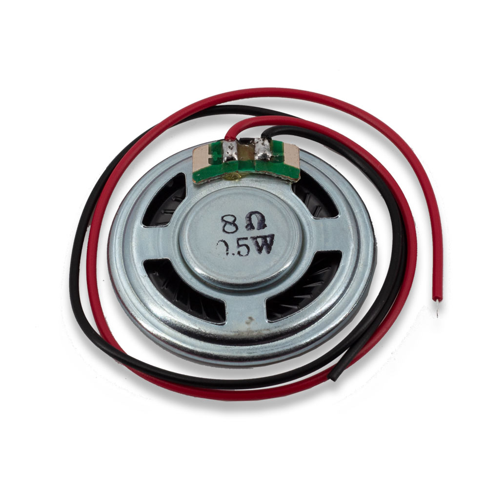 Mini Lautsprecher 36mm 8 Ohm 0,5W mit Kabel