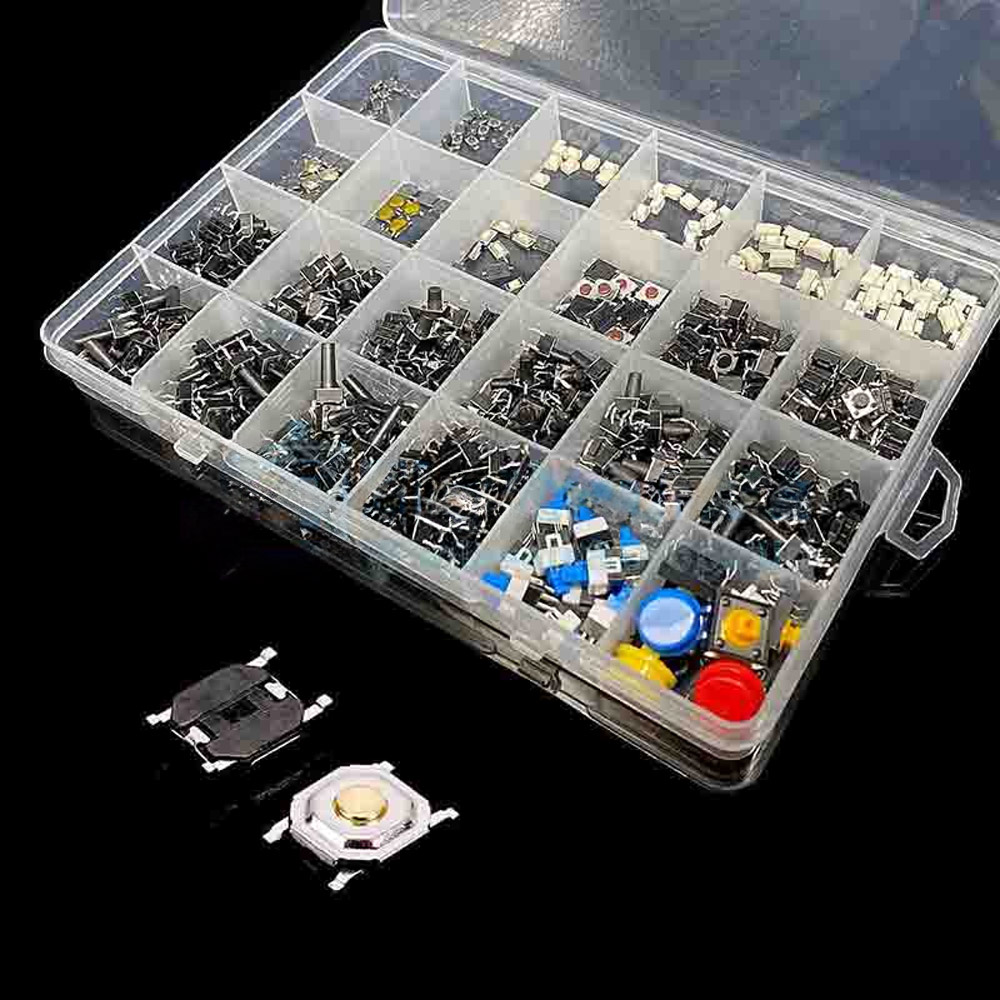Drucktaster SMD/THT Sortiment 460 Stück 24 Größen