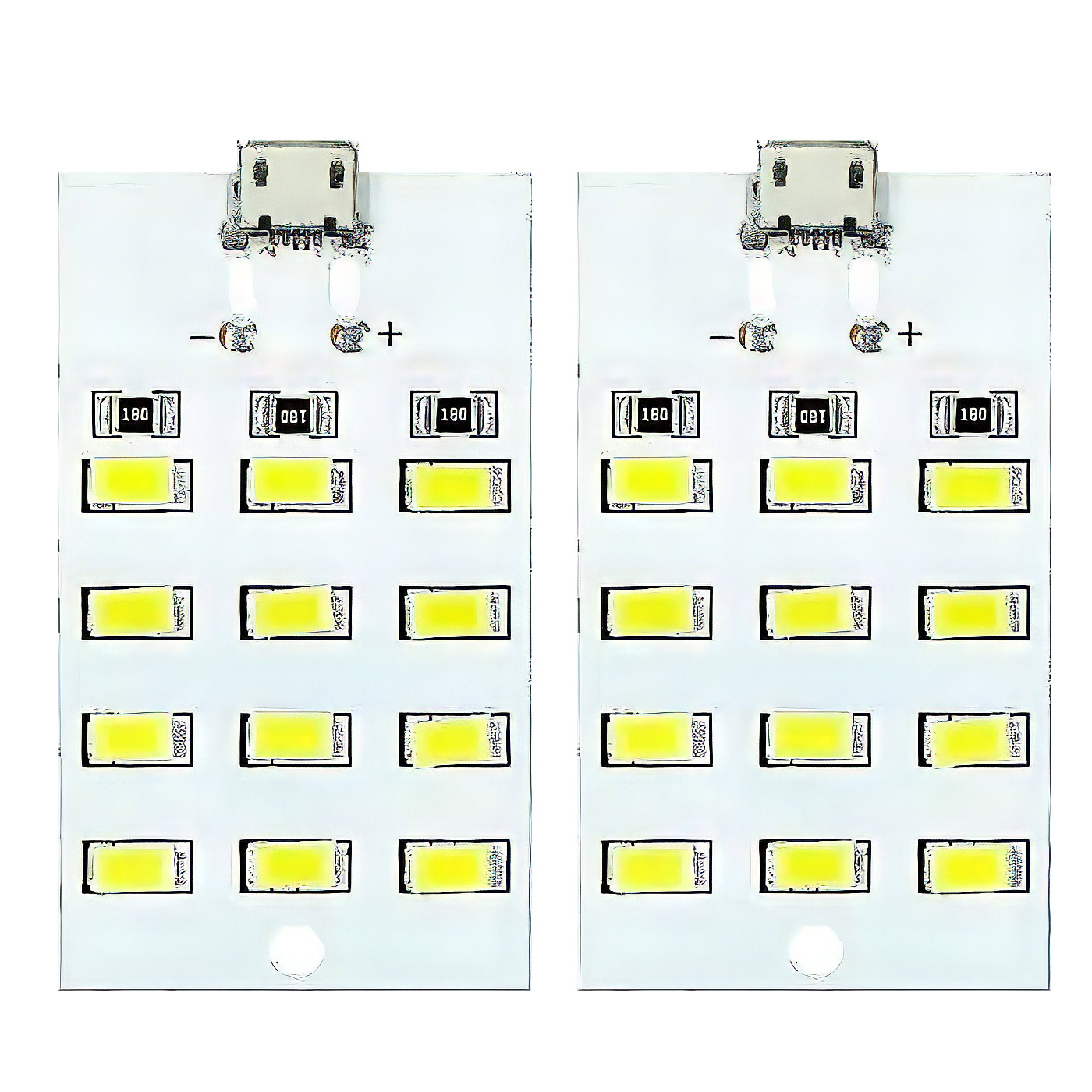 2er Set 12 Led Panel 5V MicroUSB