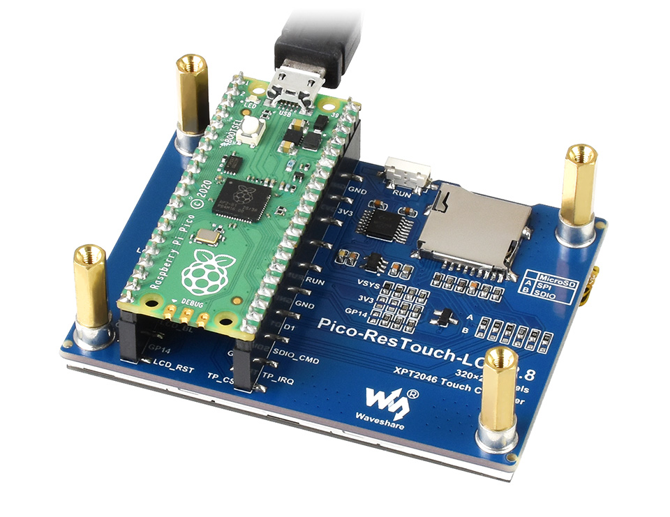 Waveshare 2.8" Touch Display Modul für Raspberry Pi Pico