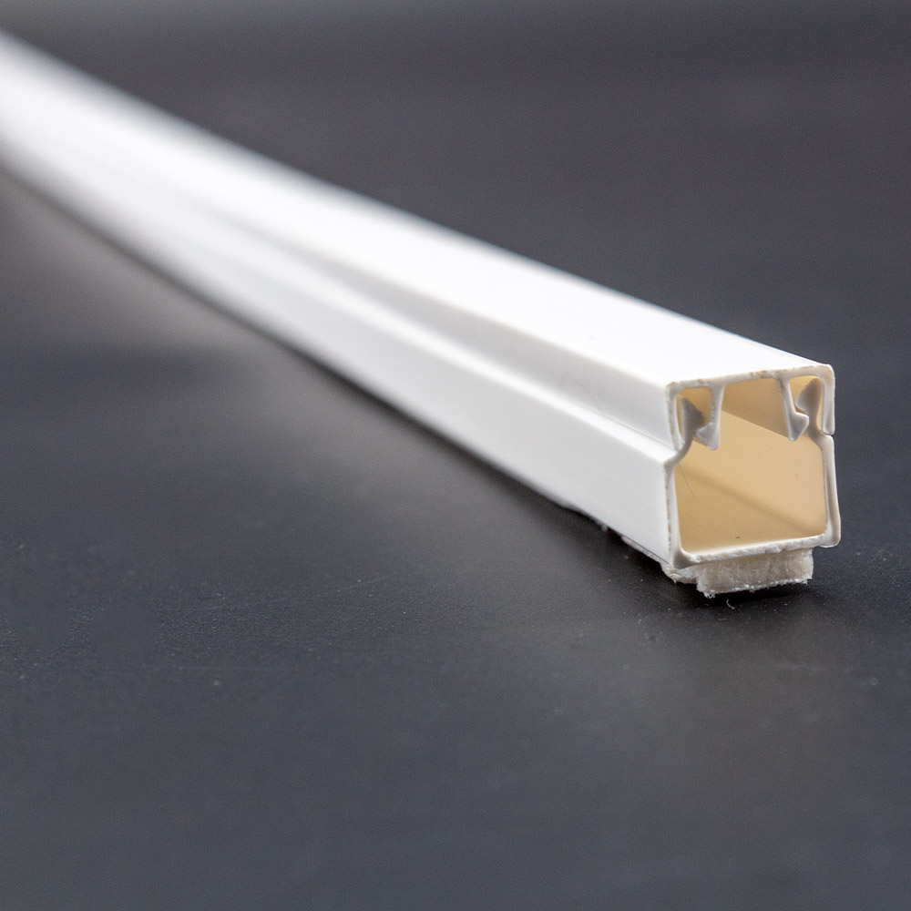 25x 1m yourDroid Kabelkanal - 10x10 mm weiss - Selbstklebend