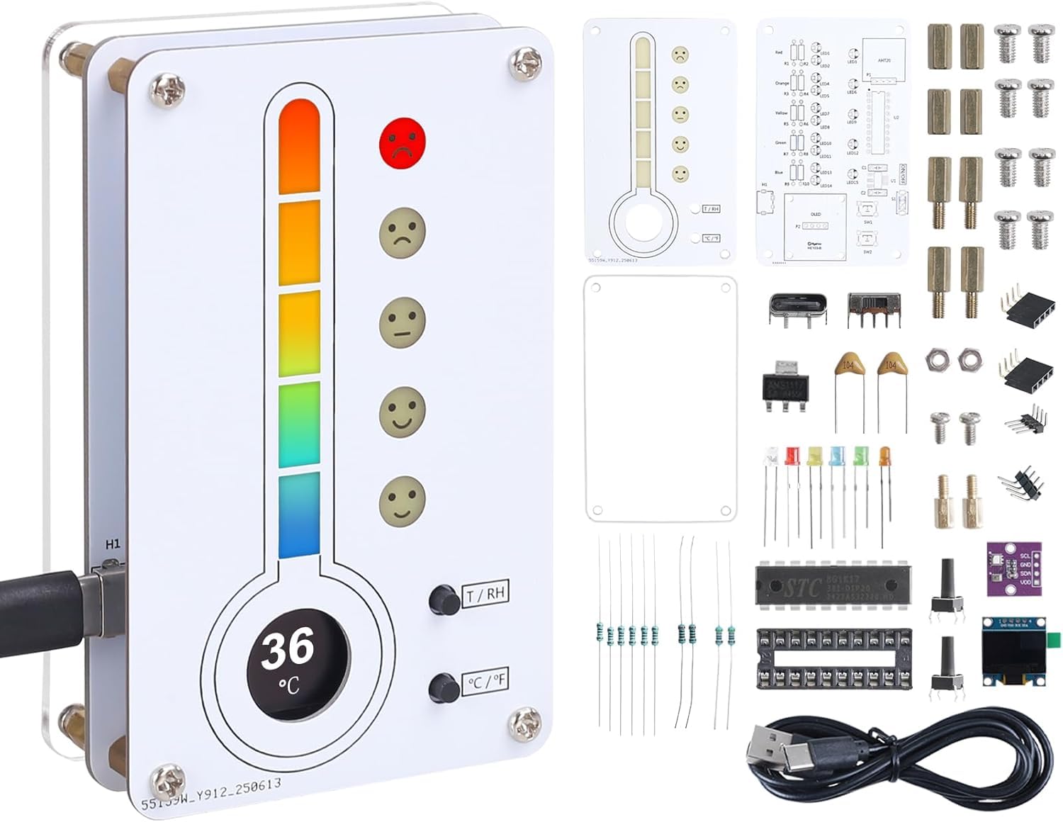 Bausatz DIY Temperatur- & Feuchtigkeitsmesser mit OLED Display Thermo-Hygrometer