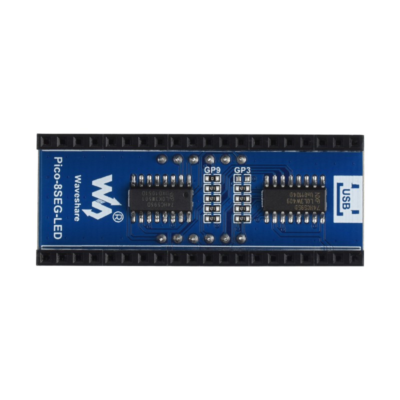 Waveshare 4-Stellen 8-Segment Display Modul mit DS3231 RTC für Raspberry Pi Pico