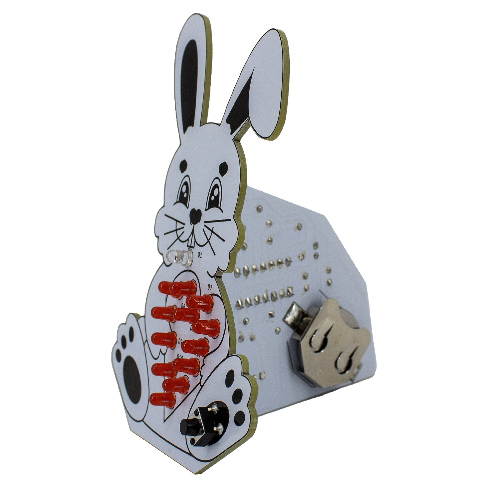 Lötbausatz Osterhase mit leuchtendem Herz