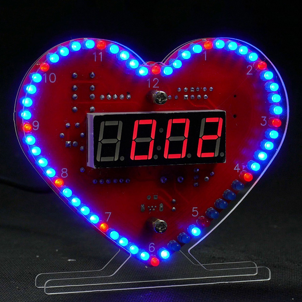 Bausatz: Herzförmige LED-Uhr