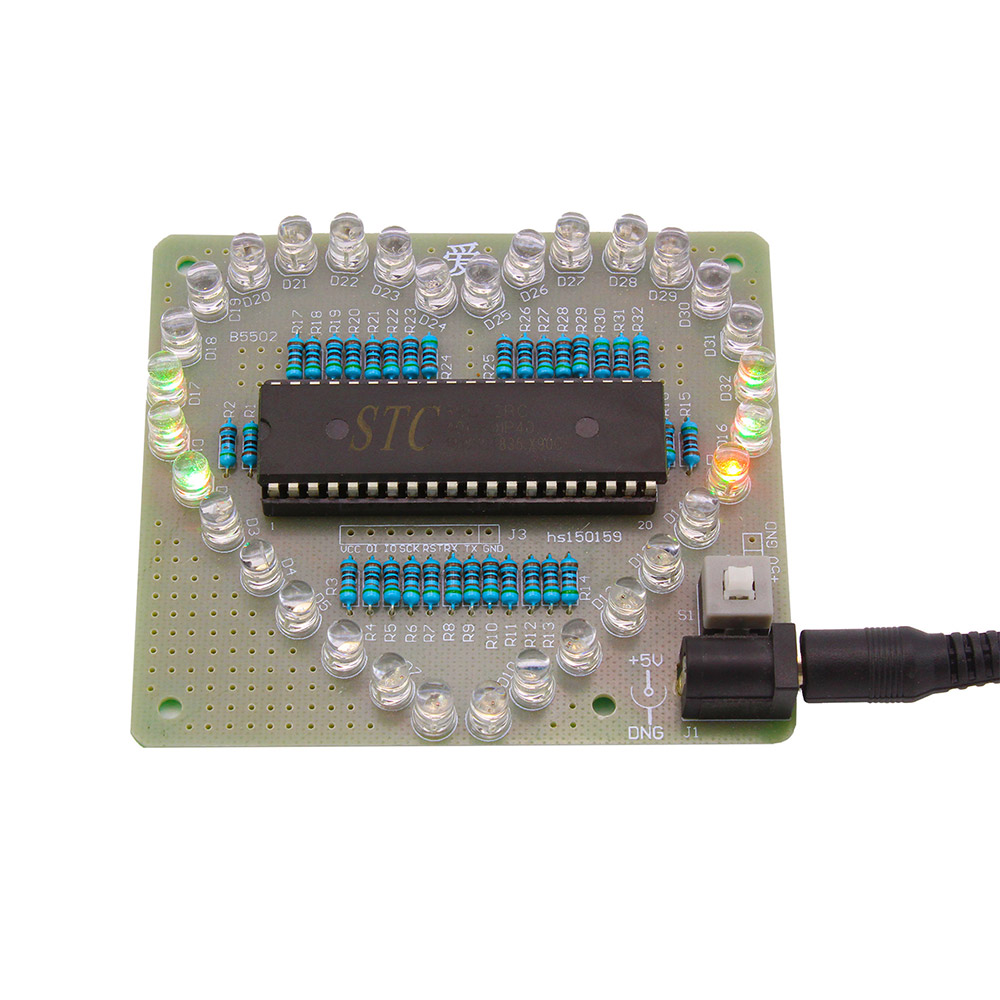Bausatz Farbenfrohes LED Herz