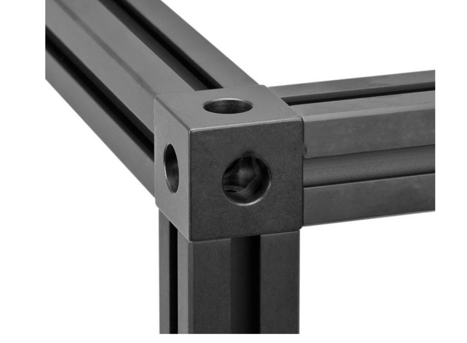 Eckverbinder 3-wege für 2020 V-Slot Aluminiumprofile, schwarz