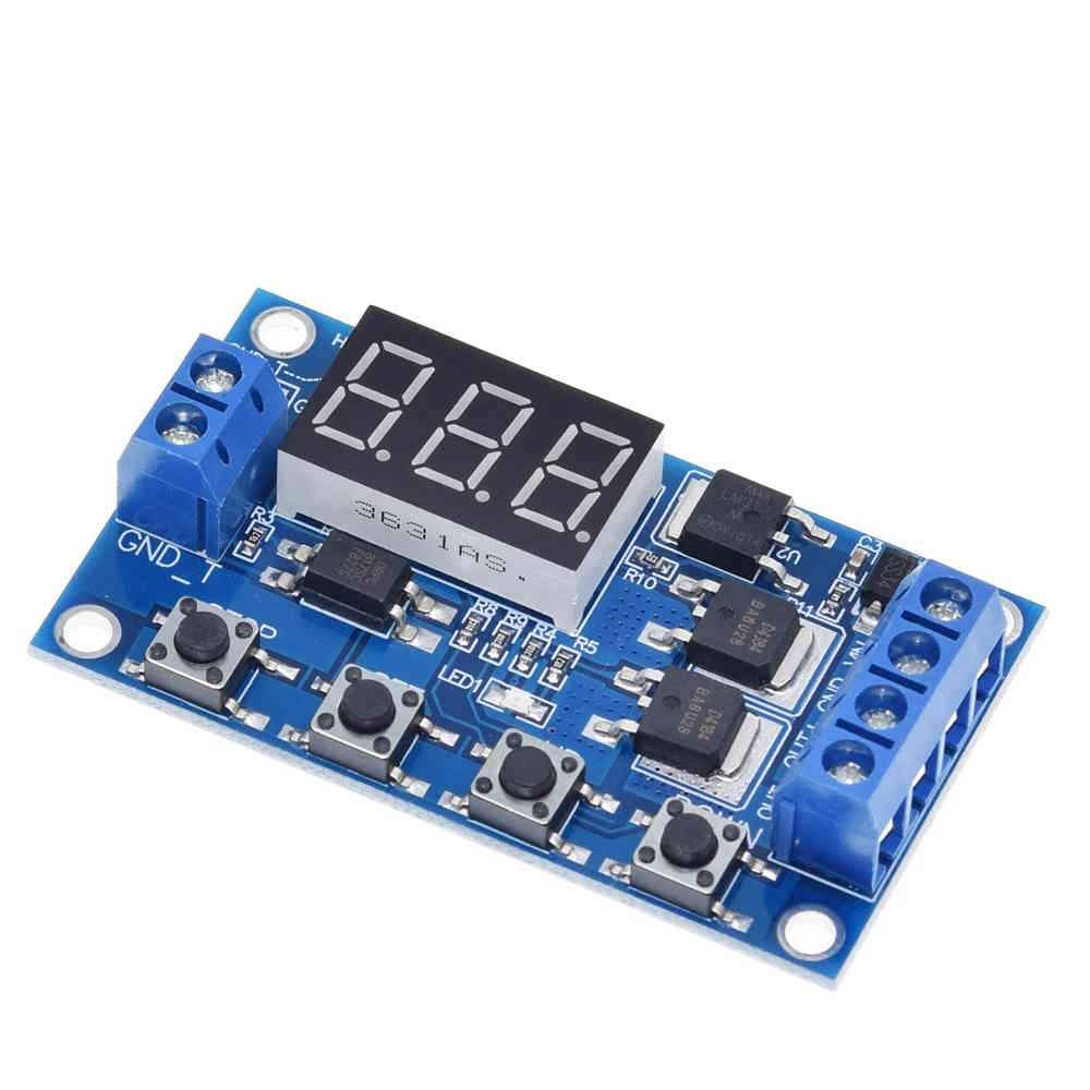 Timer-Relaismodul DC 5 V 12 V 24 V Einstellbare Zyklus-Timer-Verzögerung Ein-/Ausschalter-Relaismodul(DC12V, 0-24 Std Timer-Relaismodul DC 5 V 12 V 24 V Einstellbare Zyklus-Timer-Verzögerung Ein-/Ausschalter-Relaismodul(DC12V, 0-24 Std