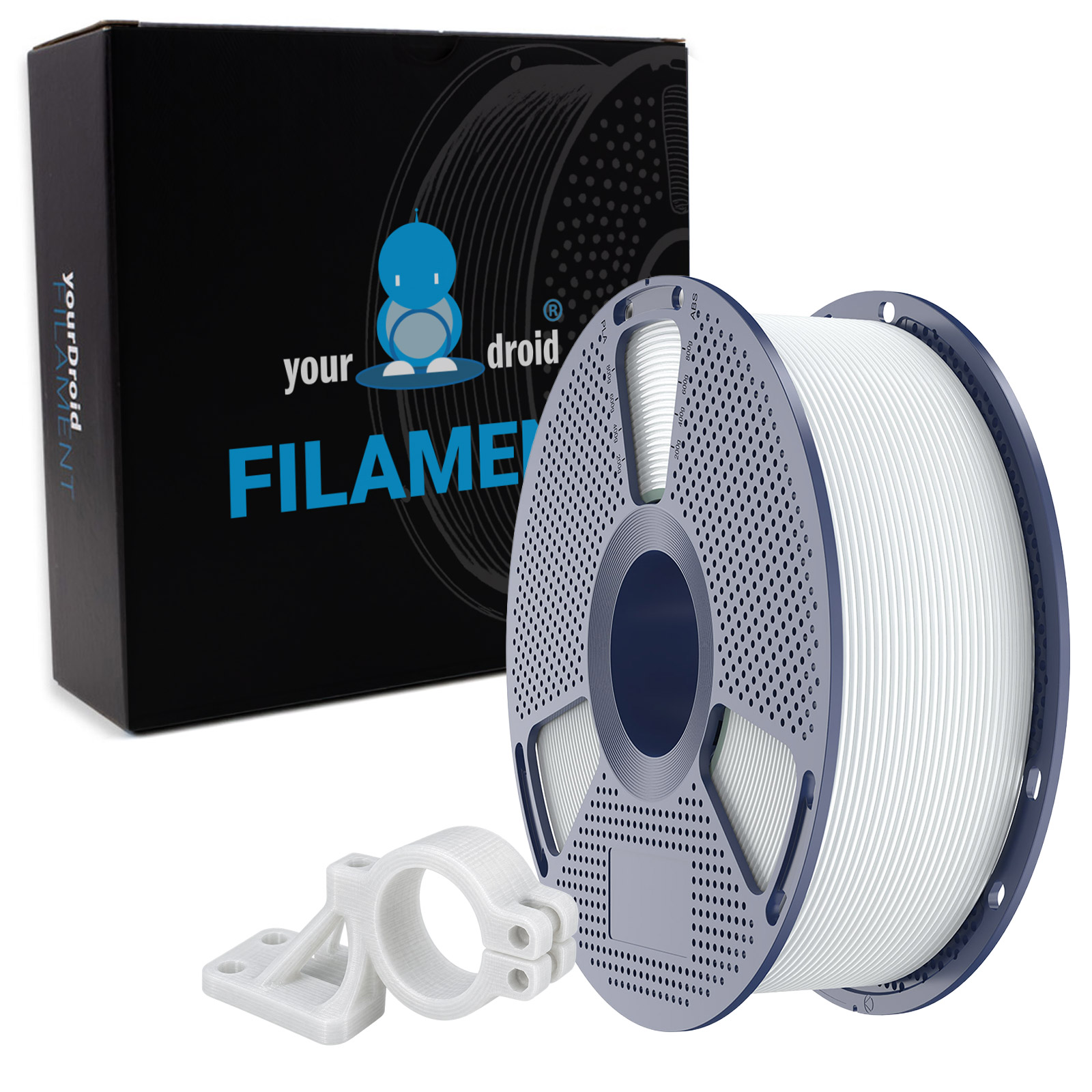 yourDroid TPU 95A Filament Weiss 1.75mm 1kg