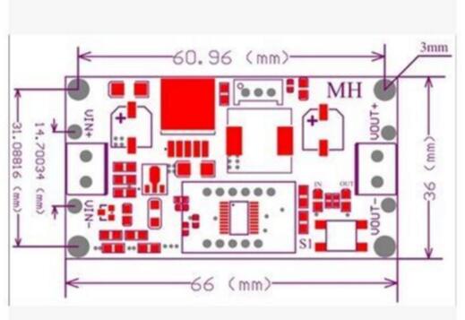 Spannungswandler LM2596 DC-DC Step-Down Regler einstellbar mit LED Voltmeter