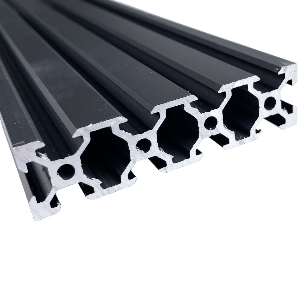 V-Slot Aluminiumprofil 2080 1 Meter schwarz