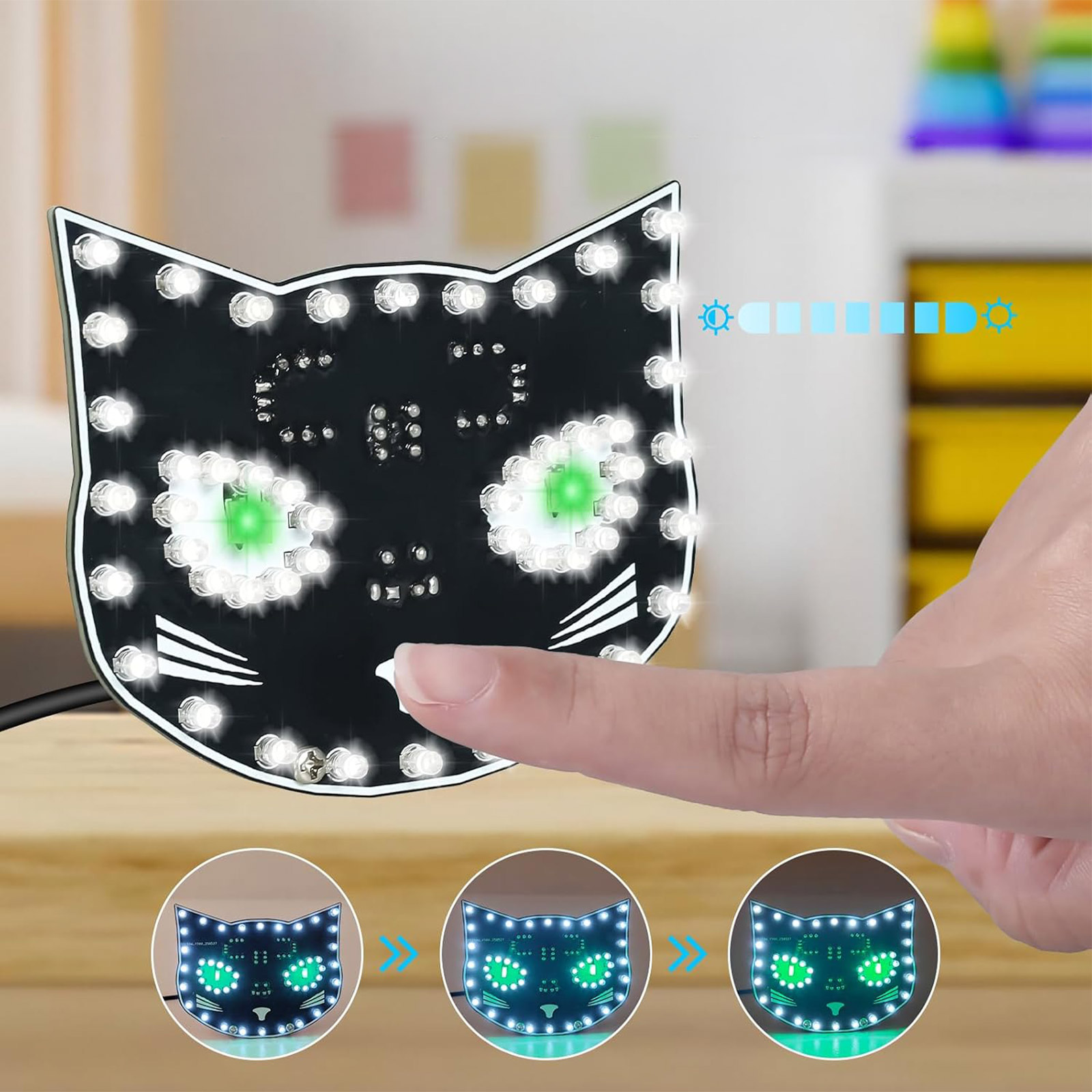 Bausatz LED Katzenlampe mit Touchsteuerung zum Löten
