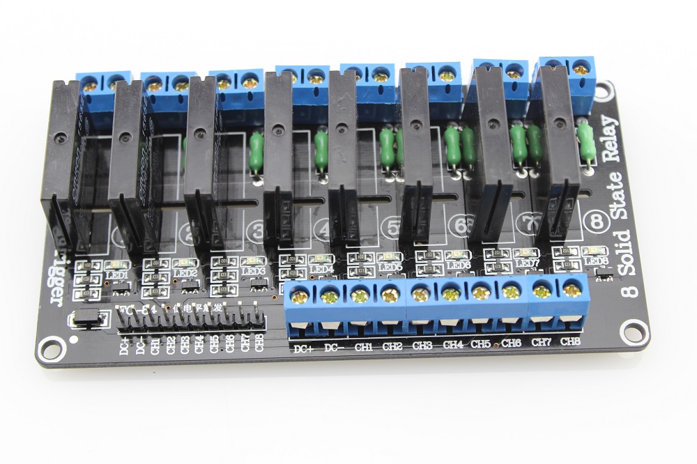 8 Kanal Solid State Relais SSR Modul 5V/230VAC High Level Trigger