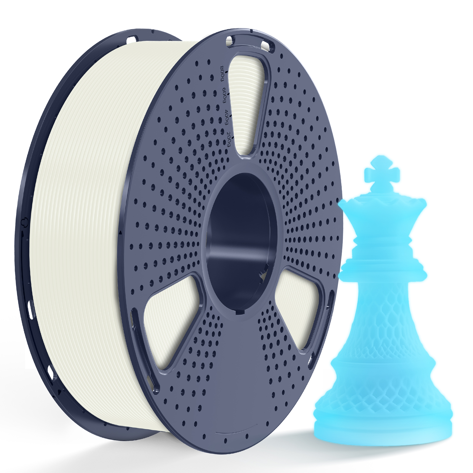 Sunlu PLA Glow in the Dark Filament White (White to Blue) 1.75mm 1kg