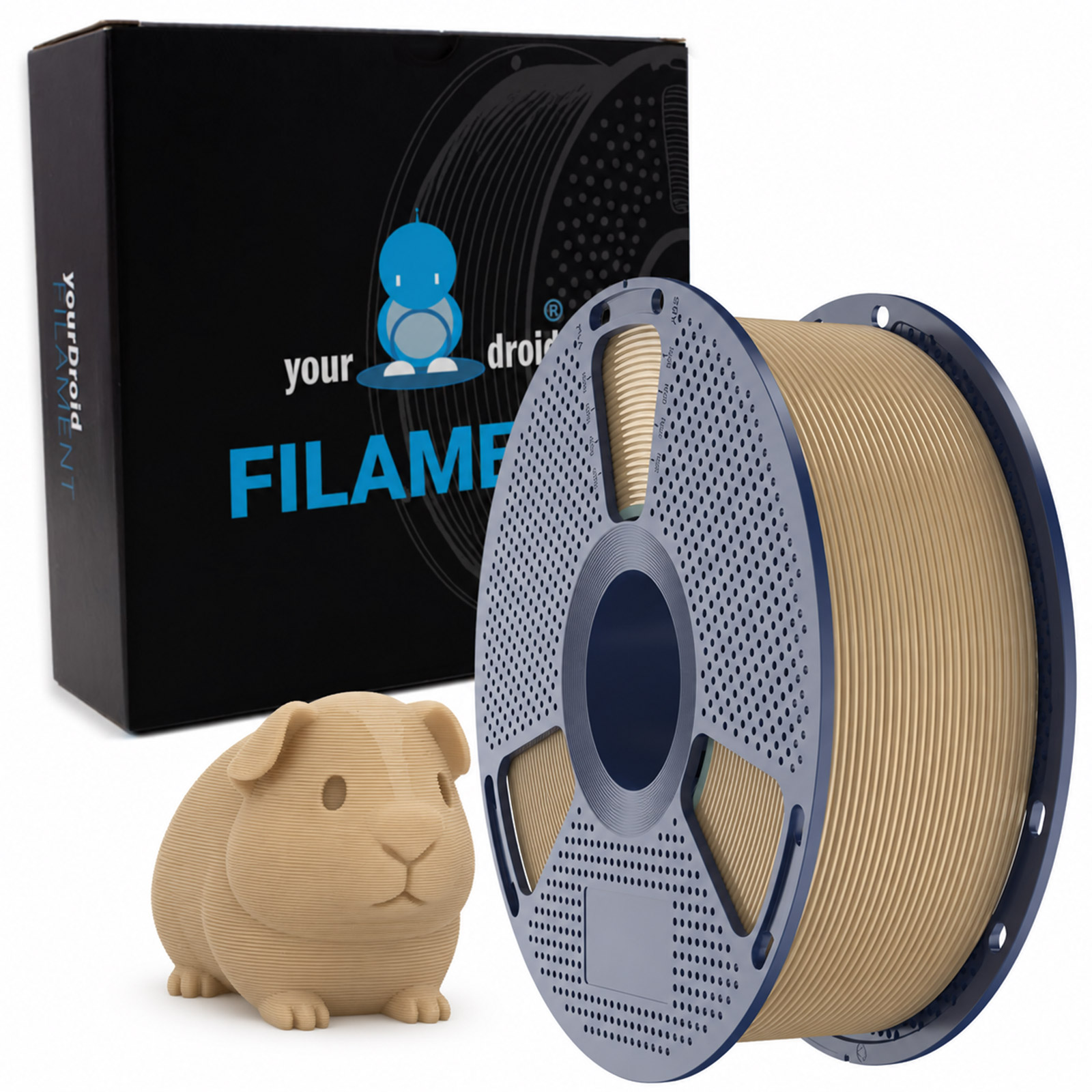 yourDroid PLA+ Filament Hellbraun Wüstensand 1.75mm 1kg