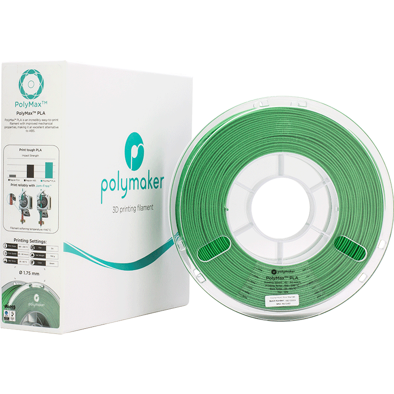 Polymaker PolyMax Tough PLA Filament Grün (green) 1.75mm 750g