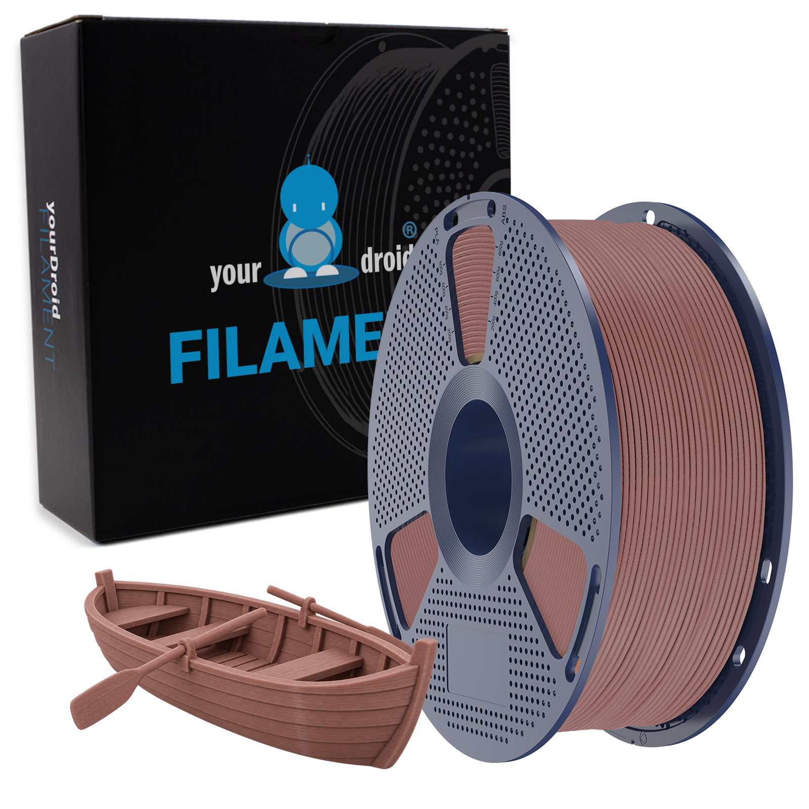 yourDroid PLA Holz-Filament Kirsch-Optik 1.75mm 1kg