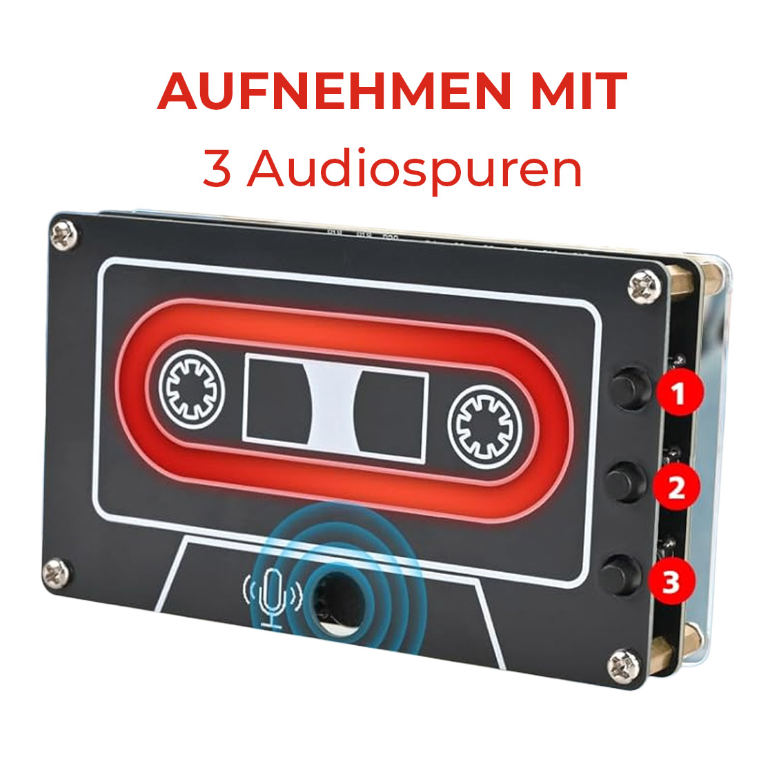 Bausatz Sound Recorder Sprachaufnahme 10 Minuten mit LED Blinklicht