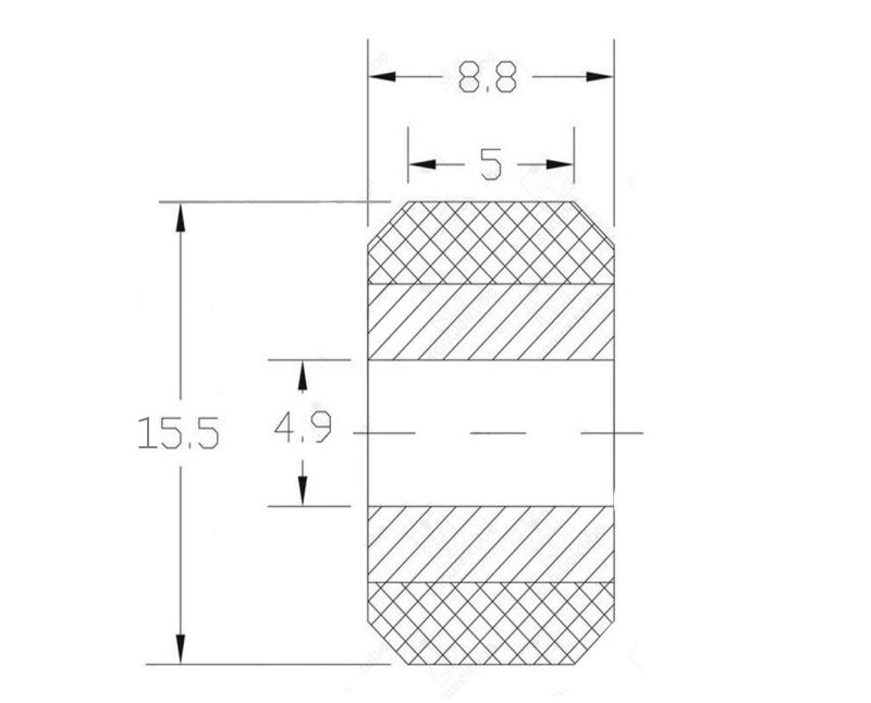 5x V-Slot Führungsrolle mit Kugellager (klein)