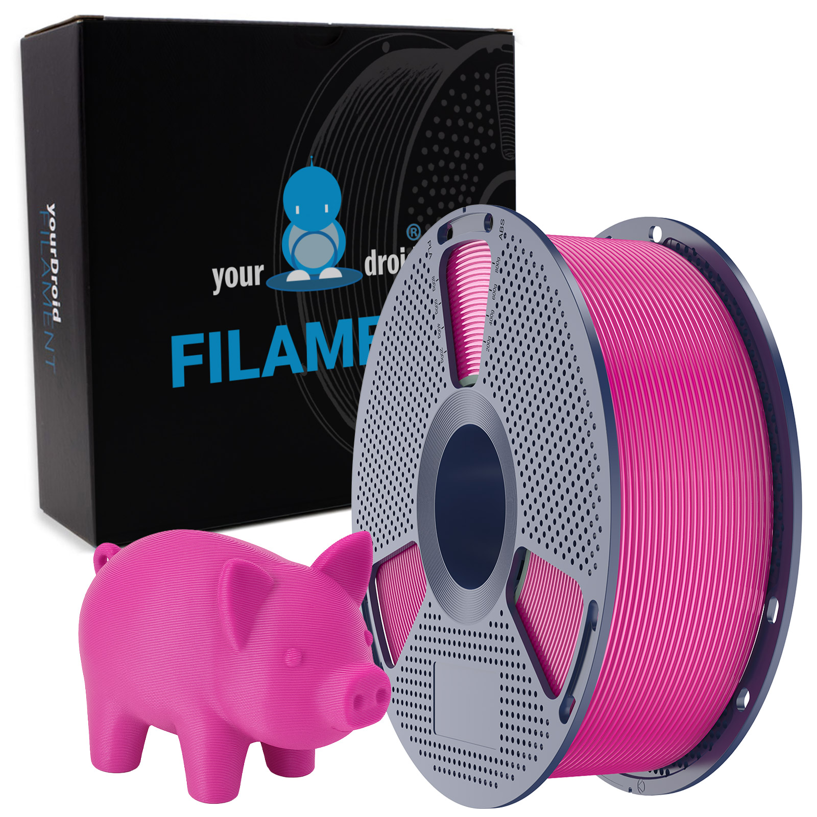 yourDroid PLA+ Filament Magenta 1.75mm 1kg