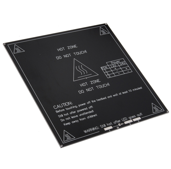 MK3 Heizbett  214x214 mm 12V / 24V (schwarz)