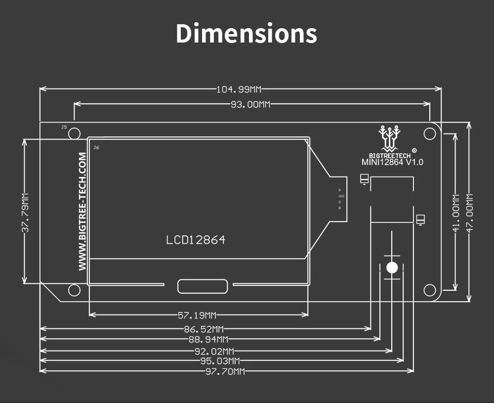 Bigtreetech LCD Display Mini 12864