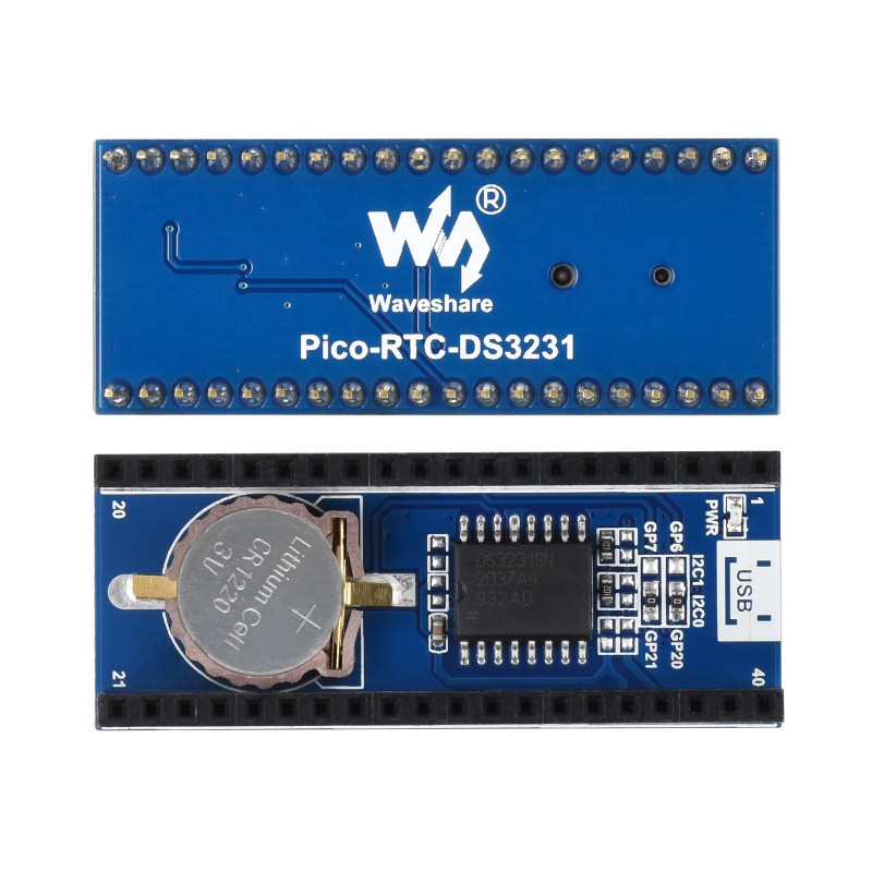 Waveshare Präzisions RTC Modul für Raspberry Pi Pico DS3231