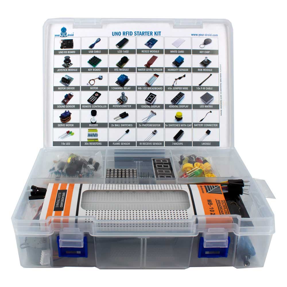 Starter Kit für Arduino UNO R3 RFID in Kunststoffbox