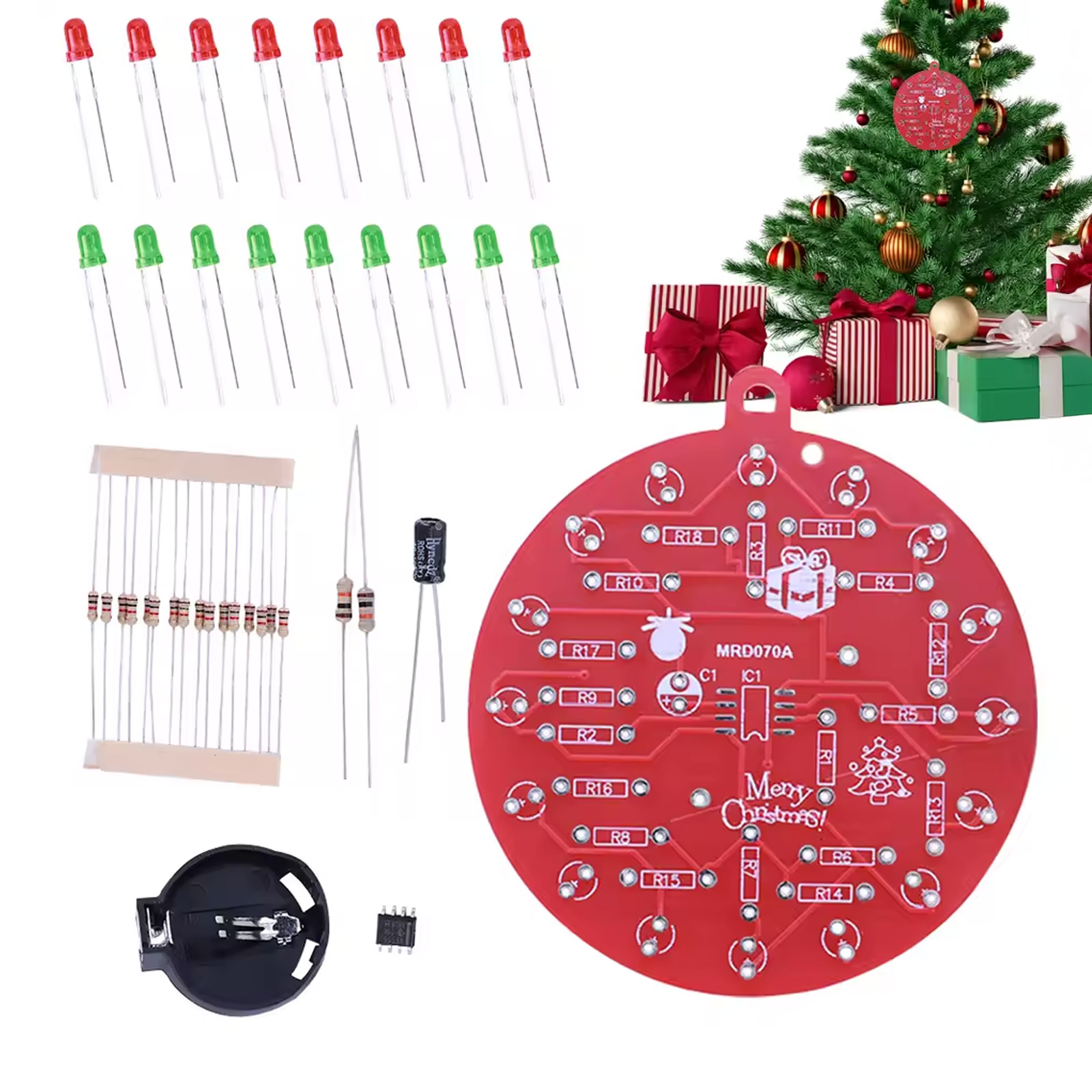 Bausatz NE555 LED Christbaumkugel Dekoration zum Löten